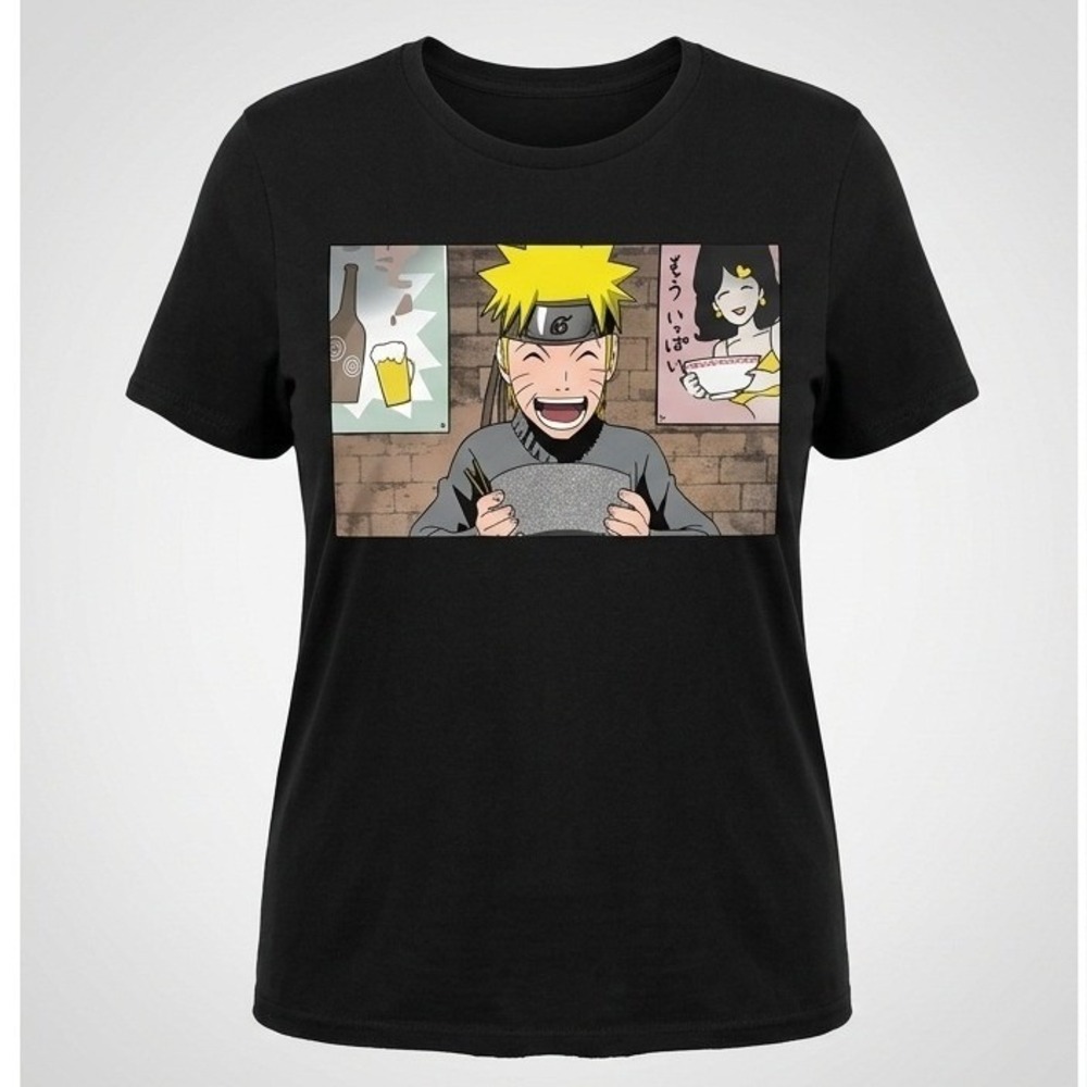 Naruto Shippuden Shirt S Ichiraku Ramen Shop‎ Anime Graphic Tee Harajuku Y2K EUC